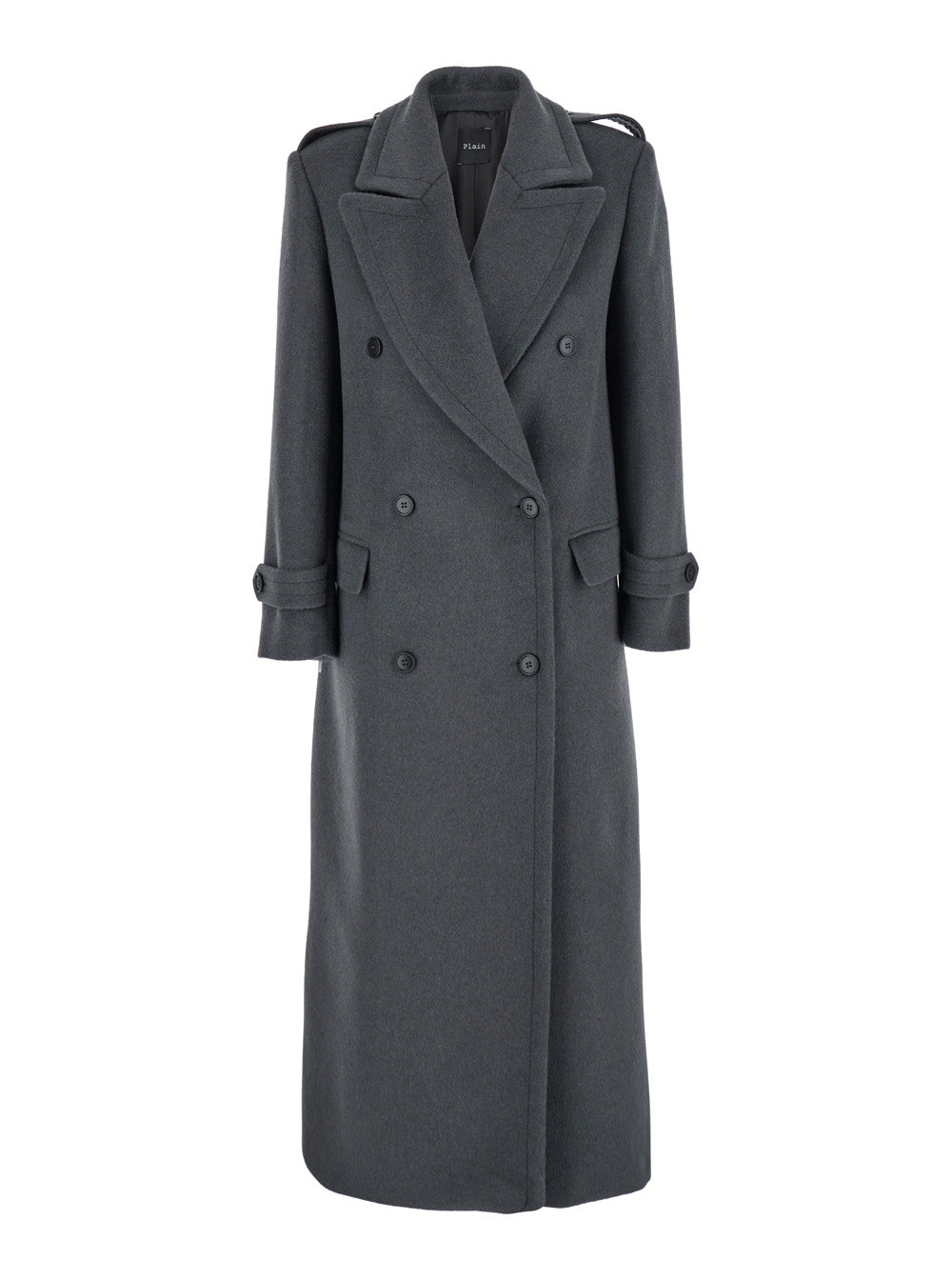 Double-Breasted Wool Coat — Gray