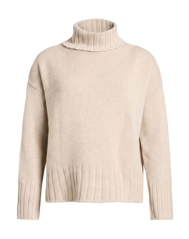Woman Turtleneck Camel Size 6 Cashmere
