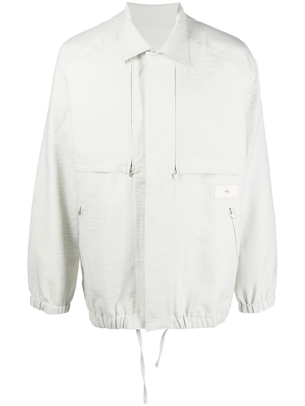 Concealed front-fastening jacket - Grey