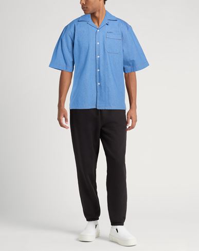 Man Denim shirt Blue Size 36 Cotton