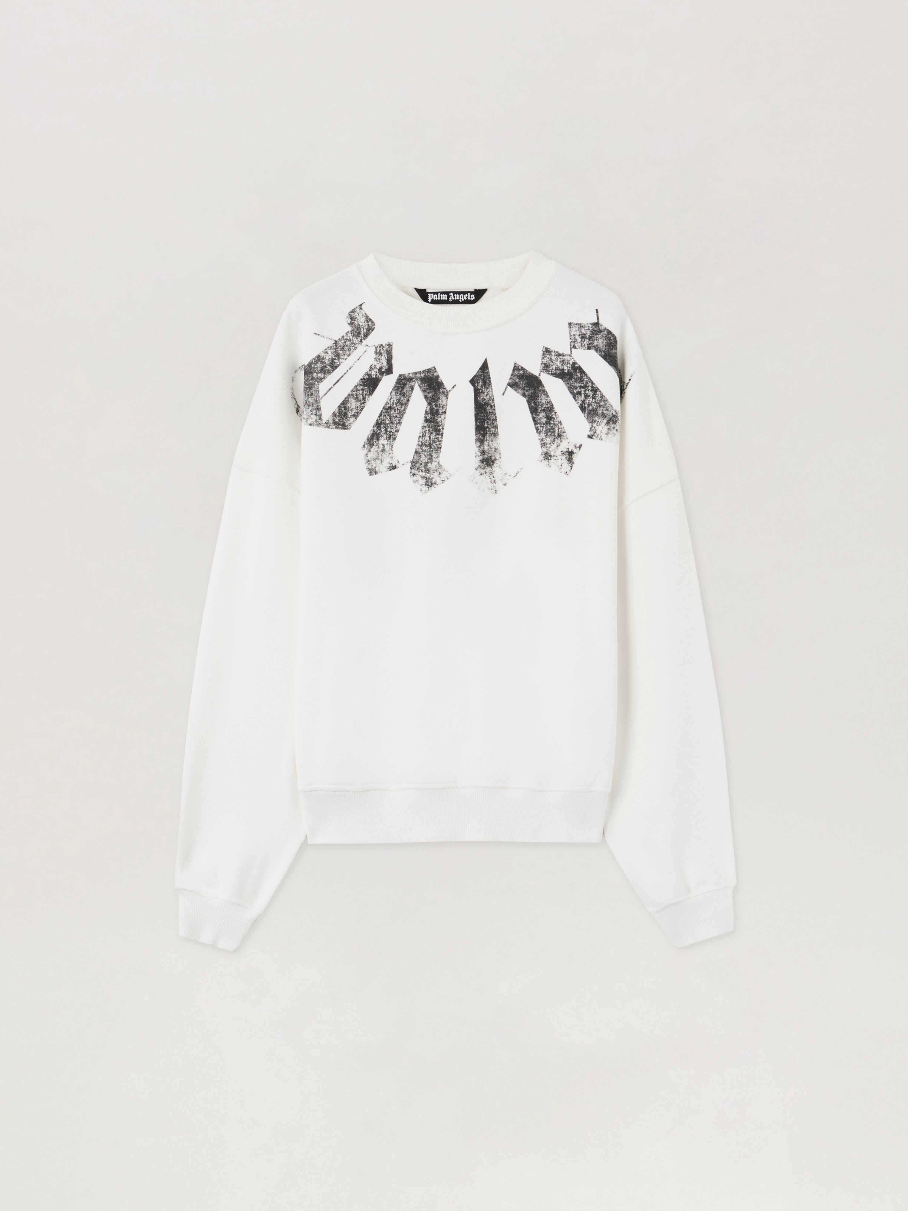 Big Neck Logo Loose Sweatshirt Man  Off White Black