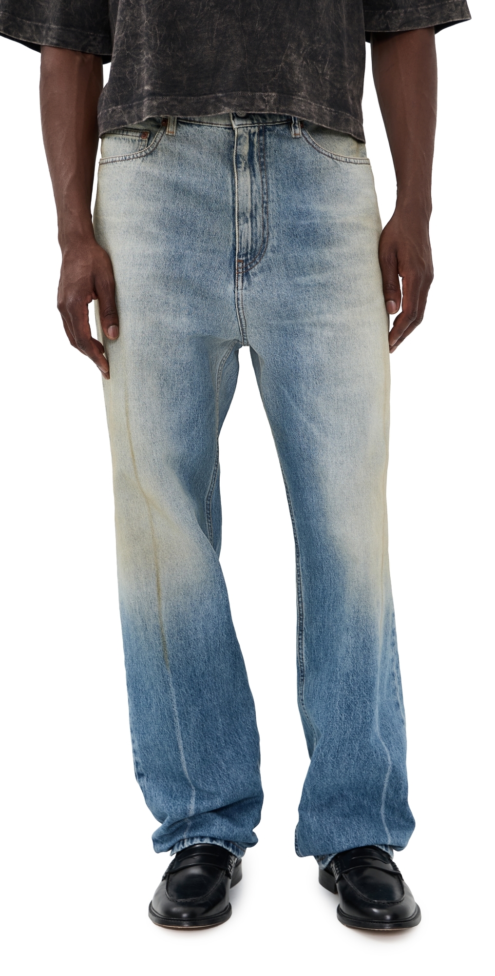 Relaxed Denim Pants Medium Blue