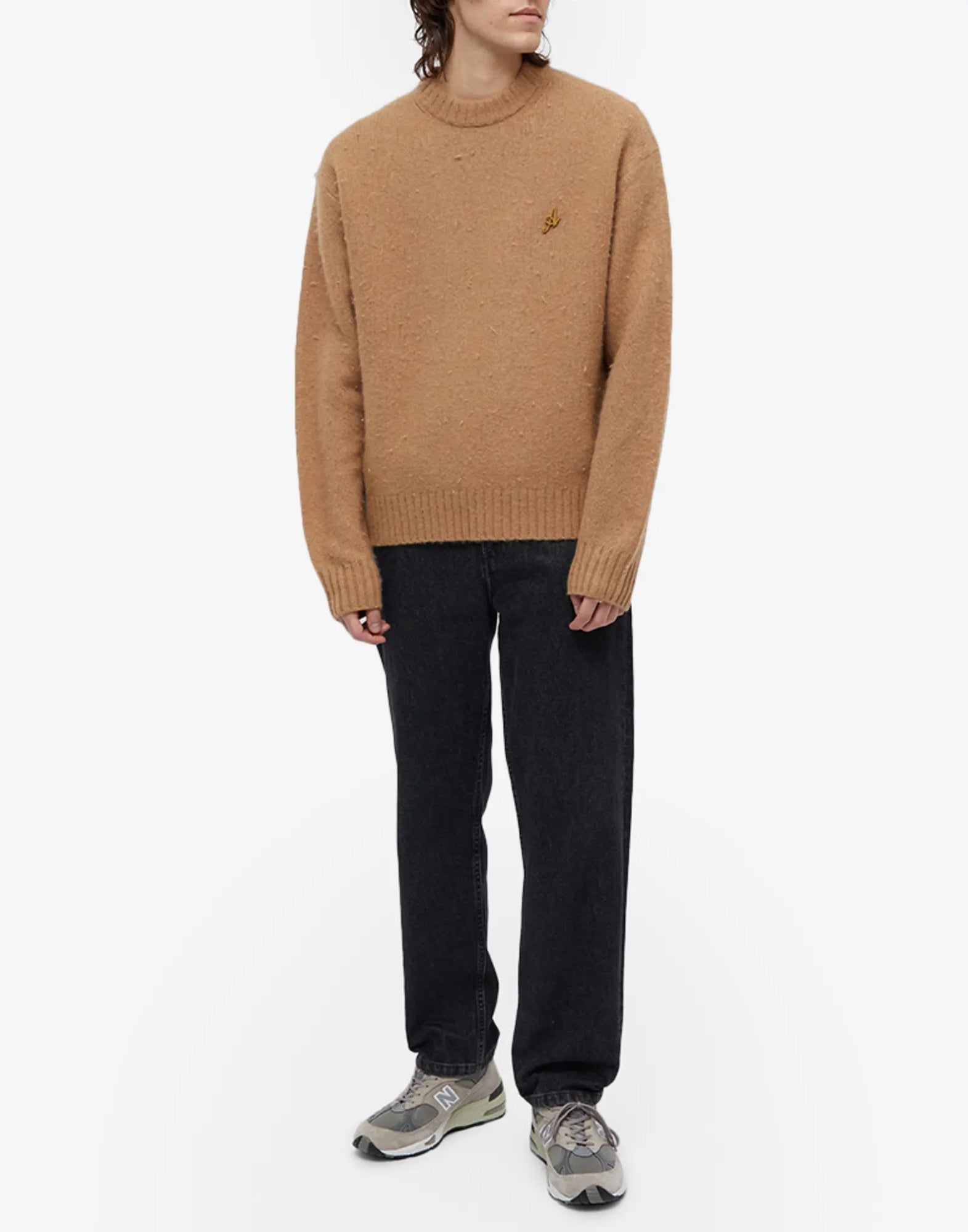 Cashmere Blend Sweater — Beige