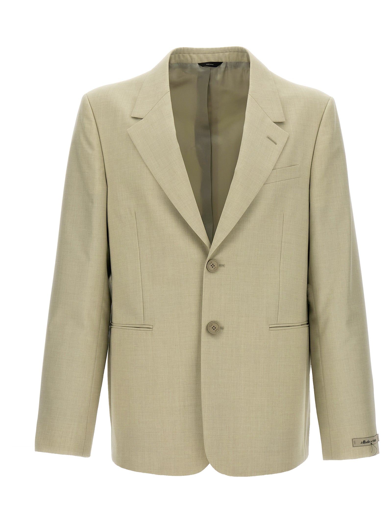 Virgin Wool Blazer — Beige
