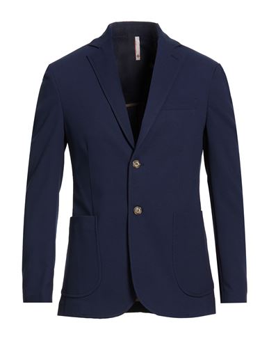 Man Blazer Blue Size 40 Polyester, Viscose, Elastane