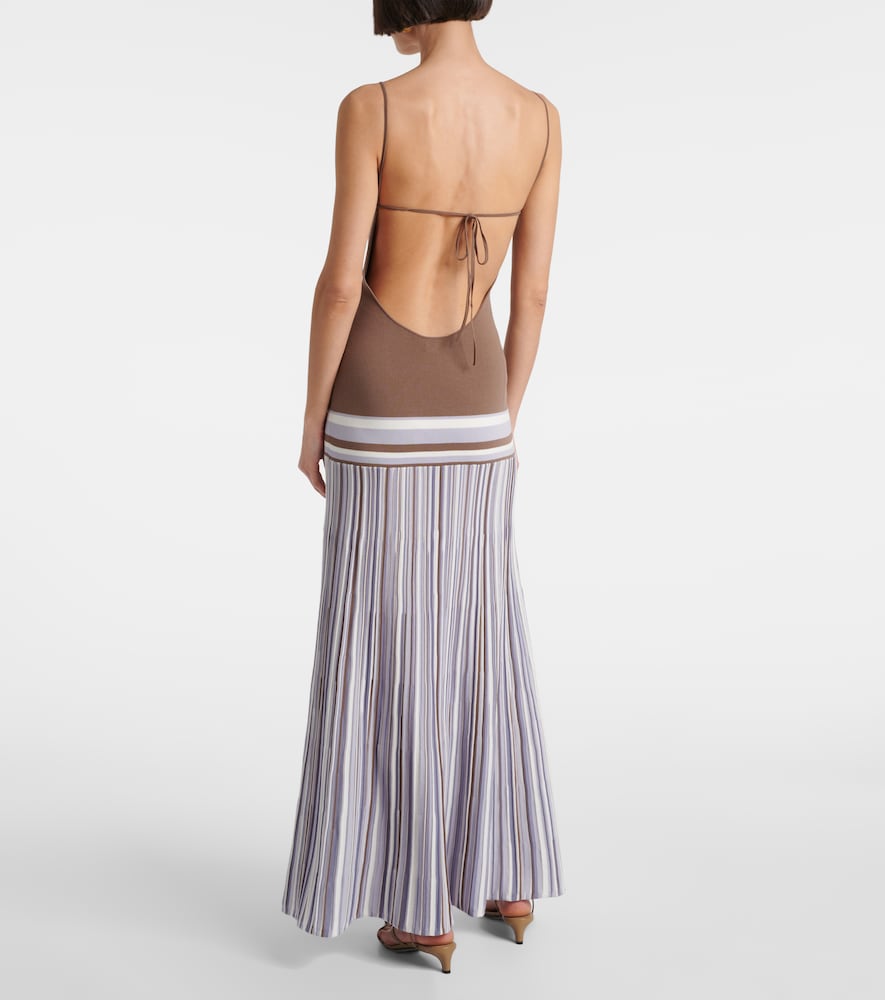 Citara striped cotton-blend maxi dress