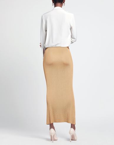 Woman Maxi skirt Apricot Size S/M Viscose