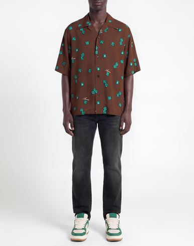 Man Shirt Brown Size S Viscose