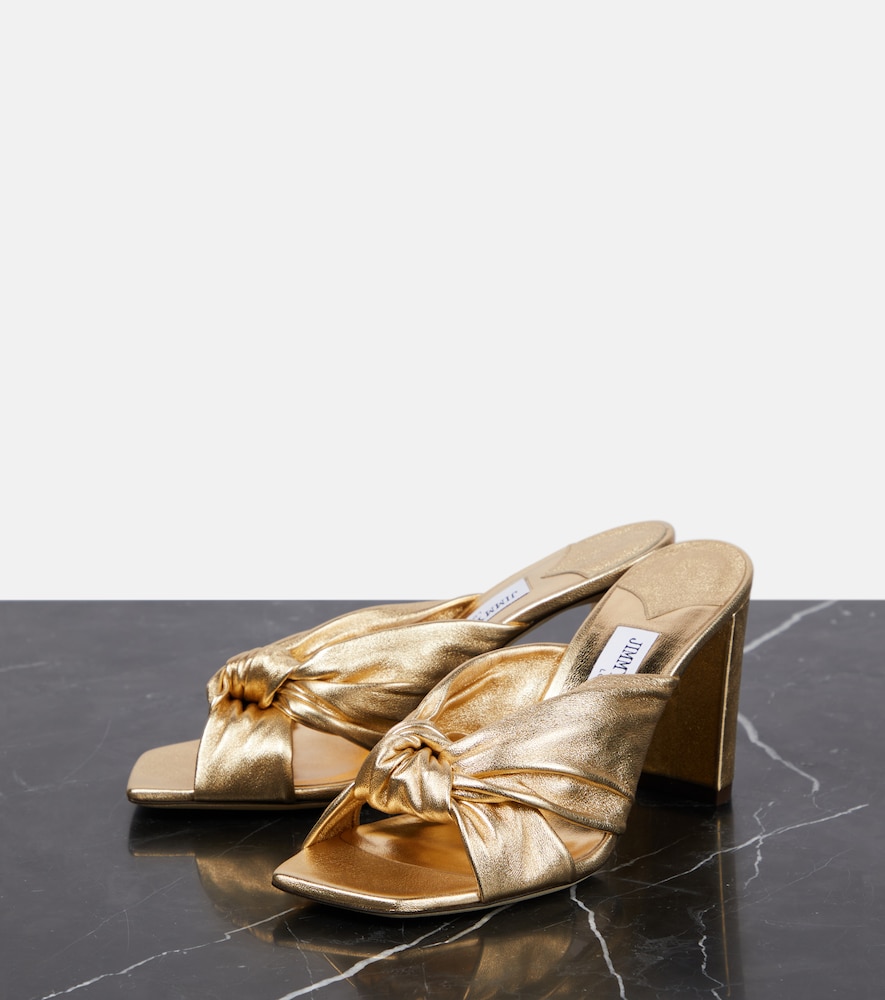 Jimmy Choo Avenue 85 metallic leather sandals