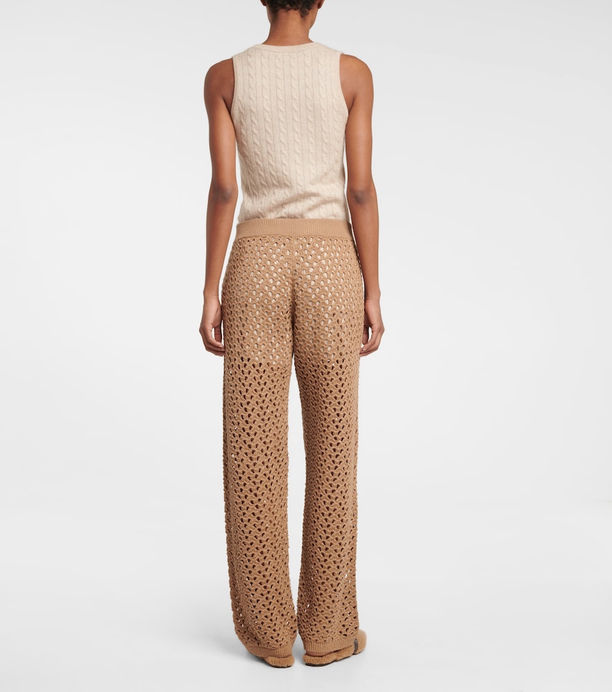 Cotton, linen and silk sweatpants