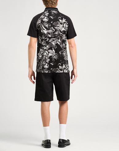 Man Polo shirt Black Size L Cotton