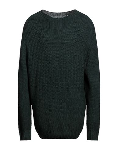 Man Sweater Dark green Size 48 Merino Wool