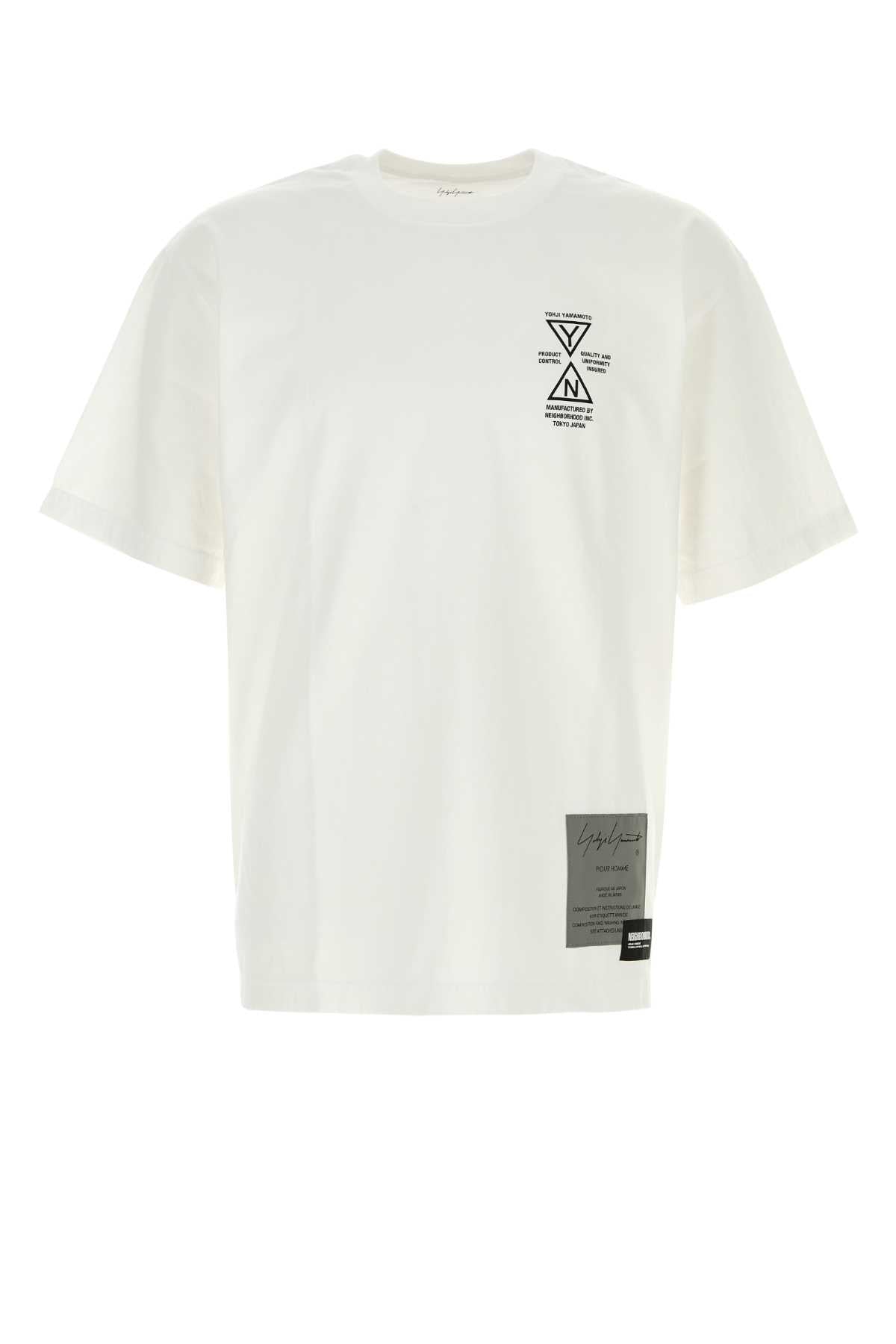 Logo-Embroidered Cotton T-Shirt — White