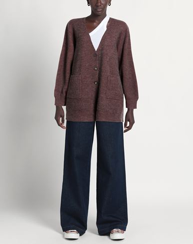 Woman Cardigan Garnet Size 12 Virgin Wool, Wool, Polyamide, Silk, Cashmere