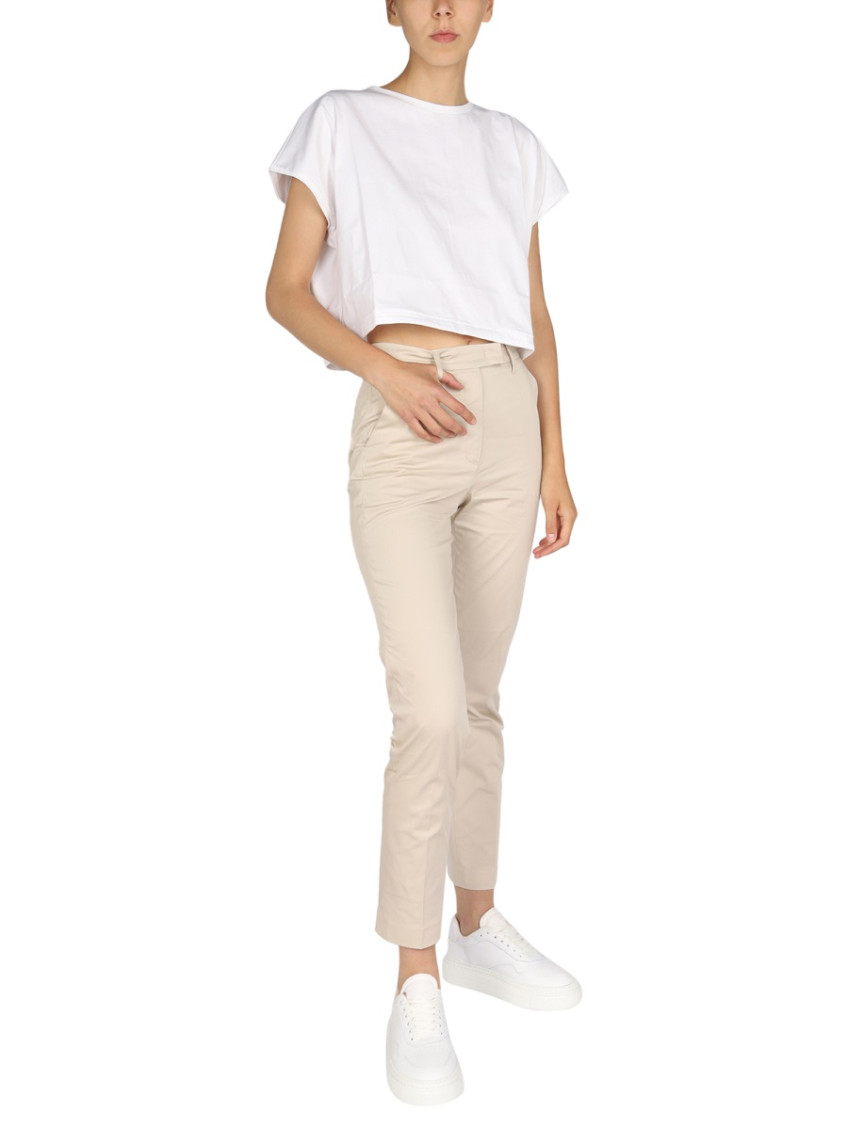 White Solid Crew Neck T-Shirt