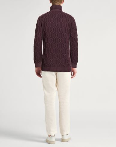 Man Turtleneck Garnet Size 40 Virgin Wool, Cashmere