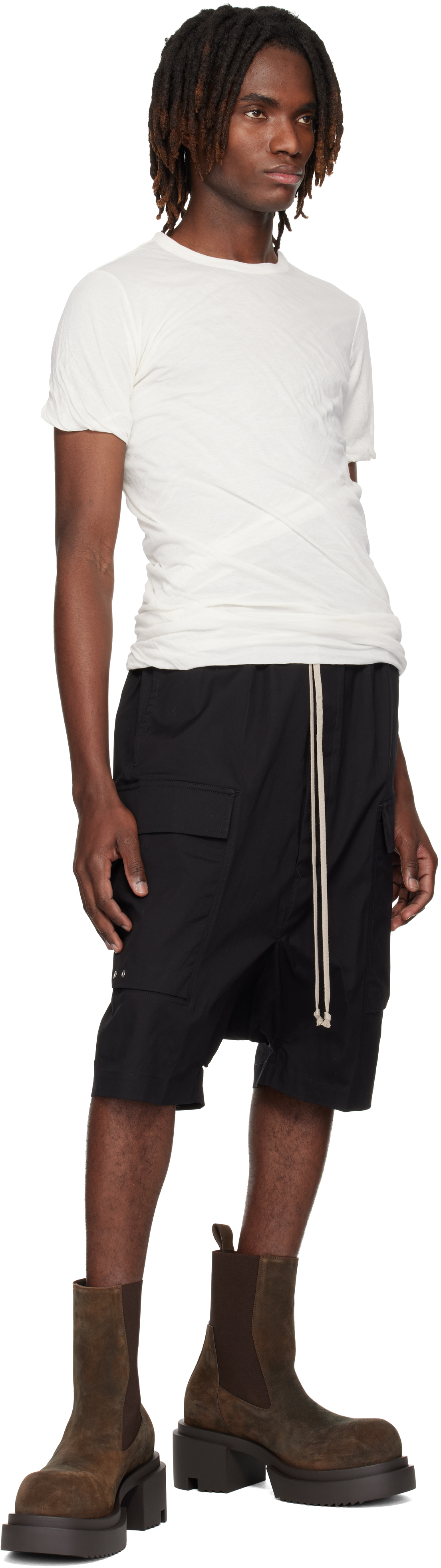 Black Temple Cargo Pod Shorts