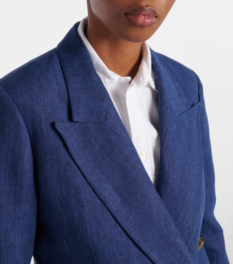 X Argent Chelsea linen denim blazer
