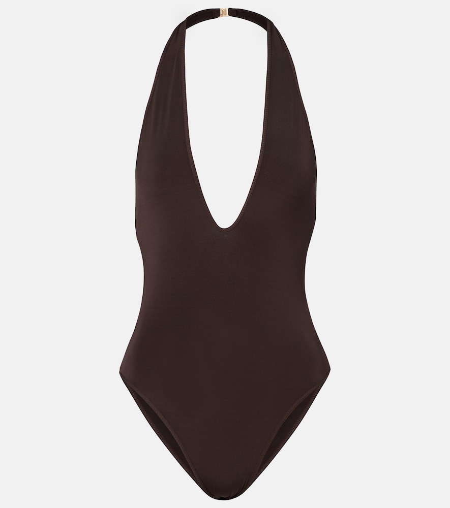 Luna halterneck open-back bodysuit