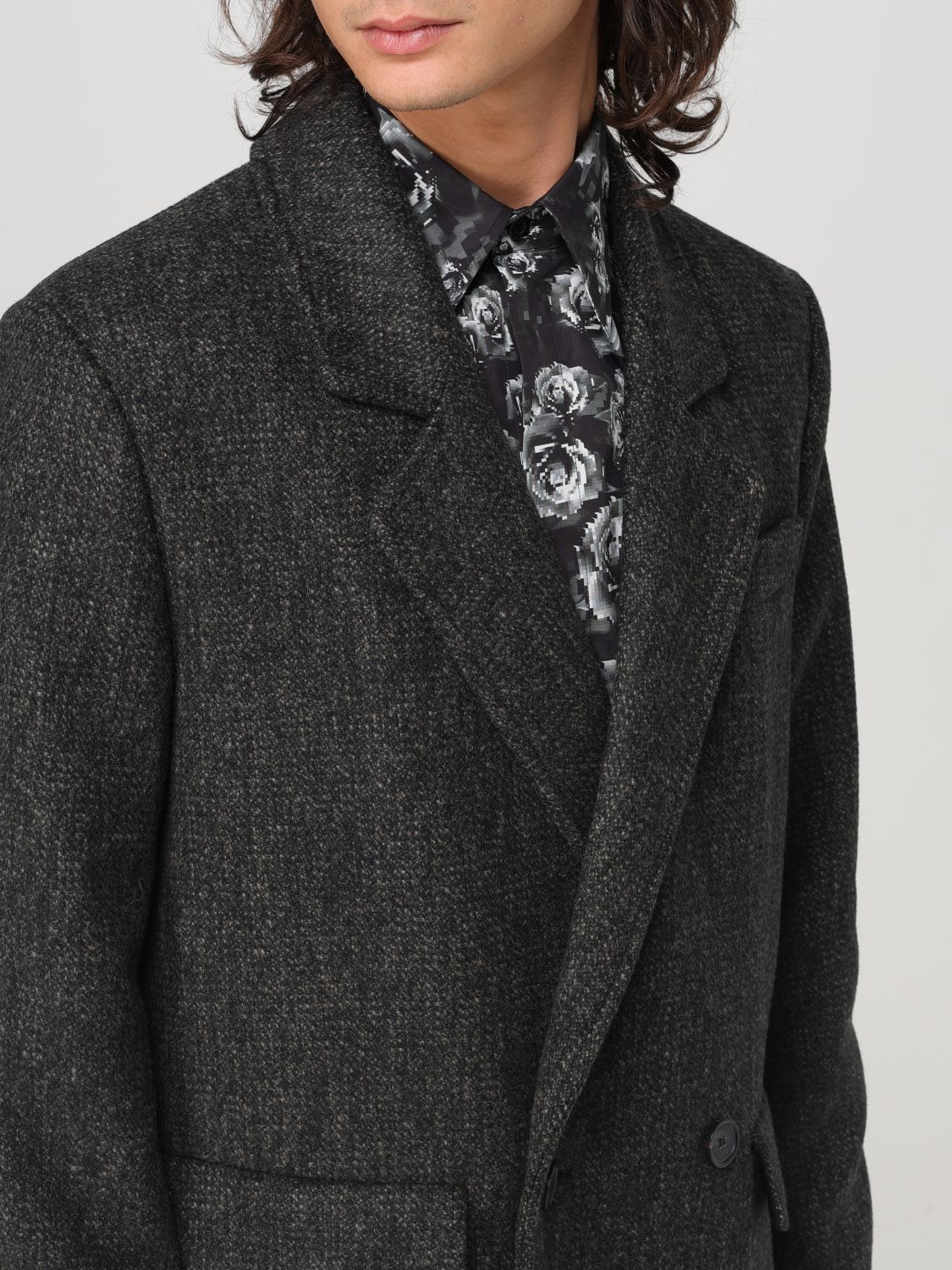Double-breasted coat - Black