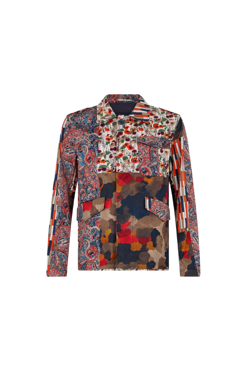 Patchwork Cotton Jacket — Multicolor