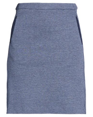 Woman Mini skirt Blue Size 8 Cotton, Polyamide