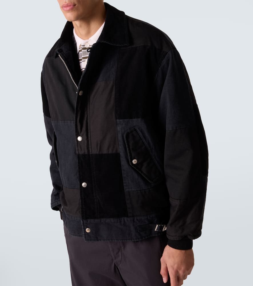 Comme des Garçons Homme Paneled cotton Oxford jacket