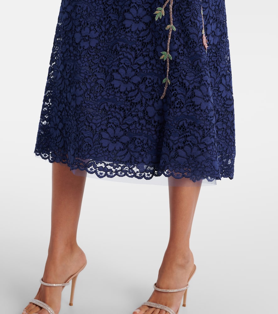 Marlena embellished lace cocktail dress