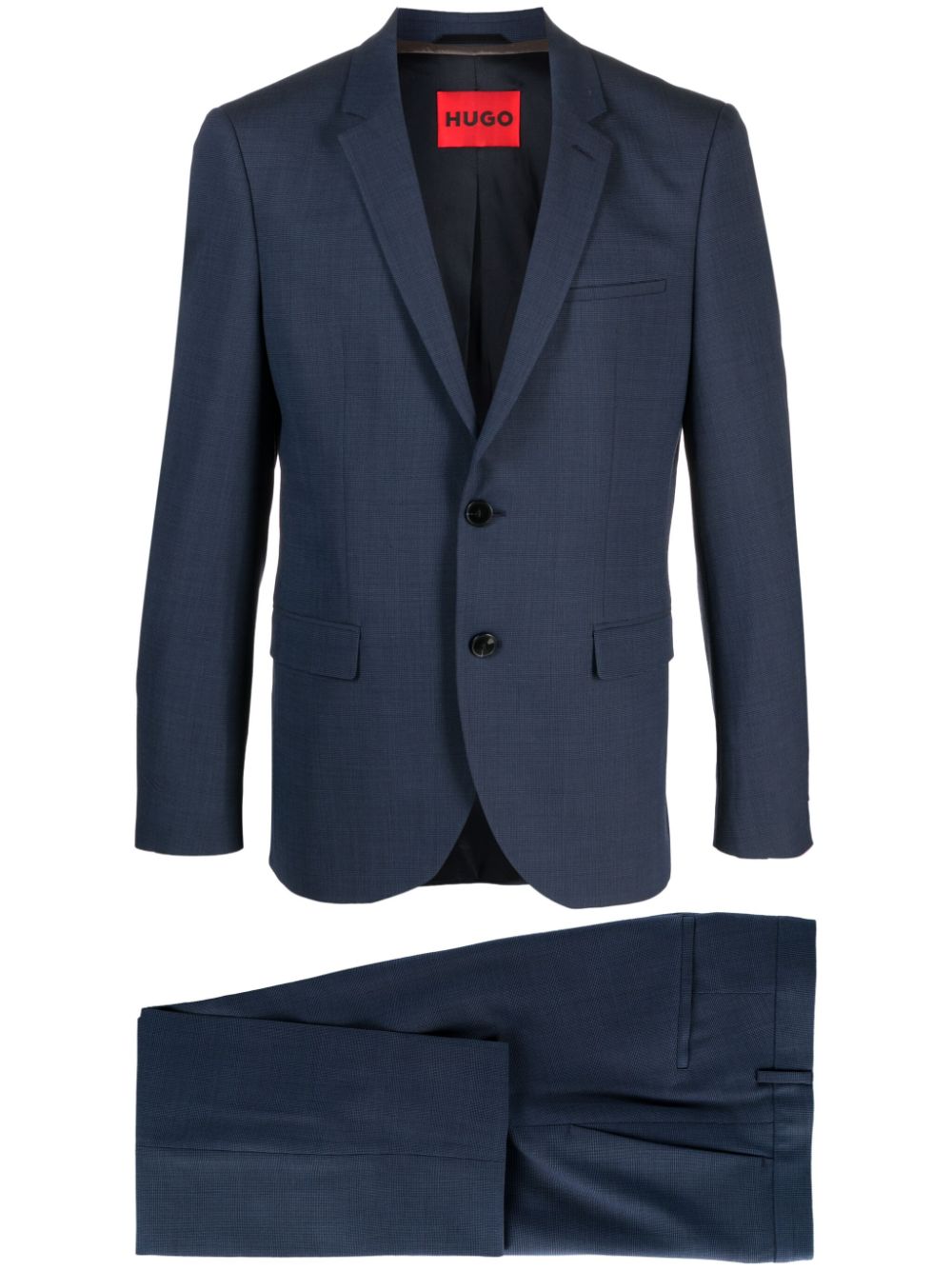 Single-breasted twill suit - Blue