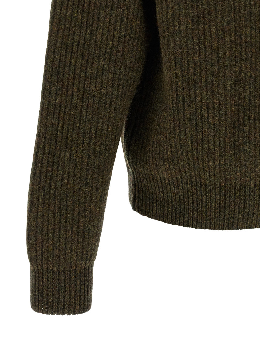 Jil Sander - high collar half zip knit sweater