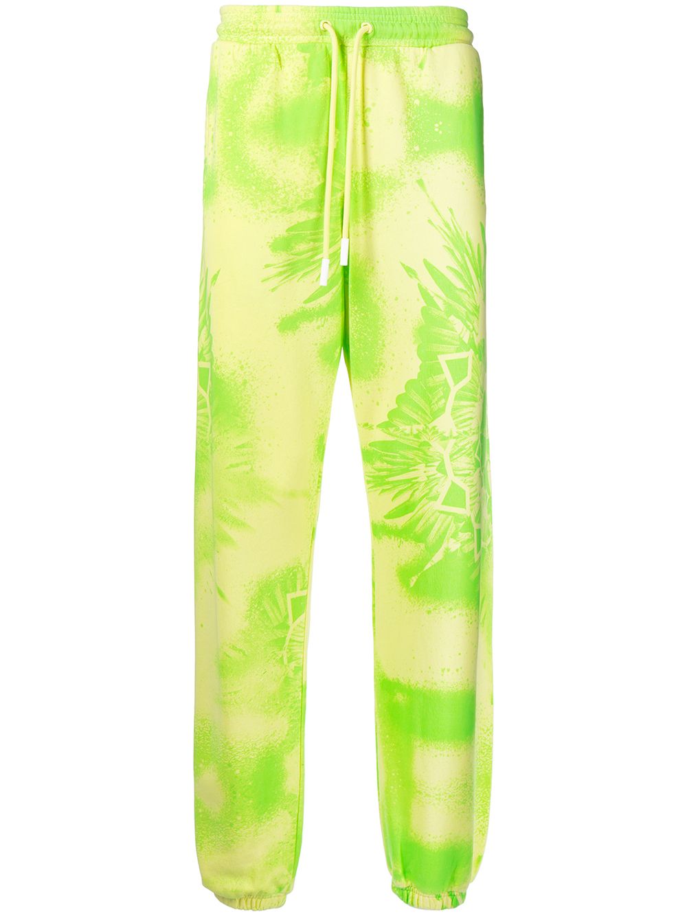 Kaleidoscope Wings-print track pants - Yellow