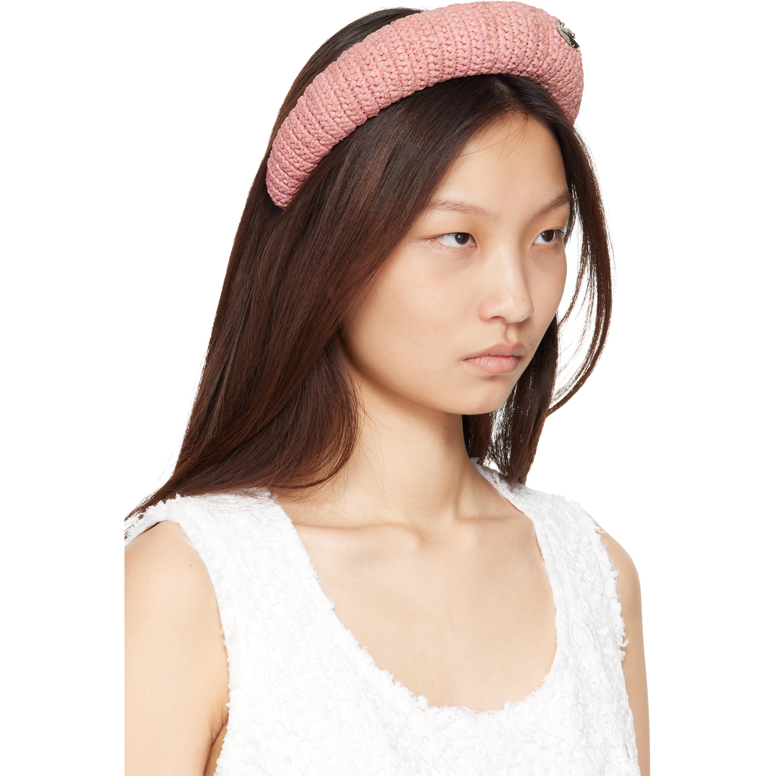 Pink Raffia Headband