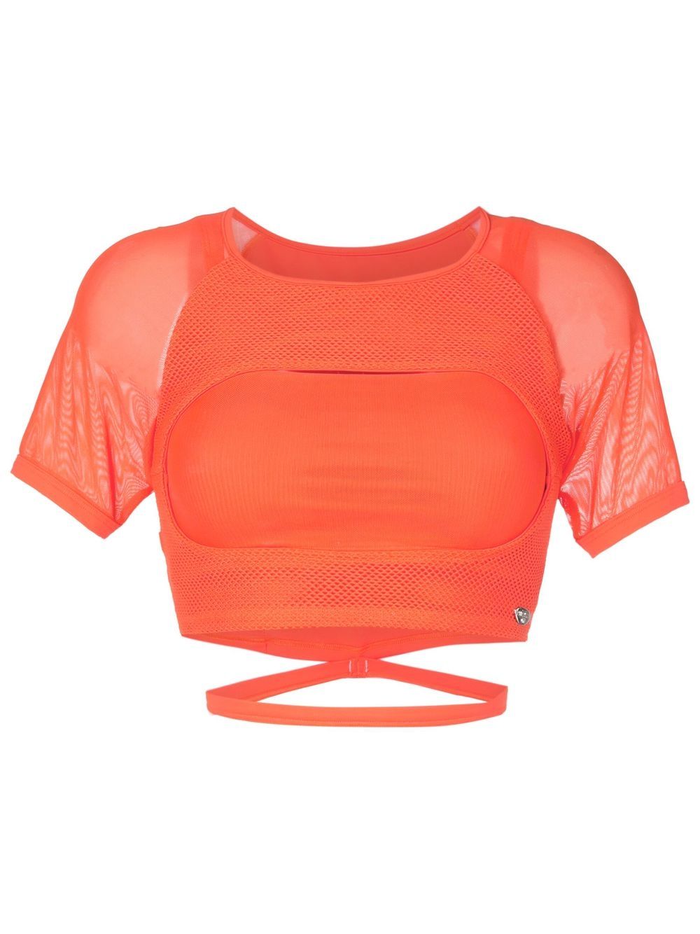 SLAMA GYM + MANLY cropped performance T-shirt - Orange