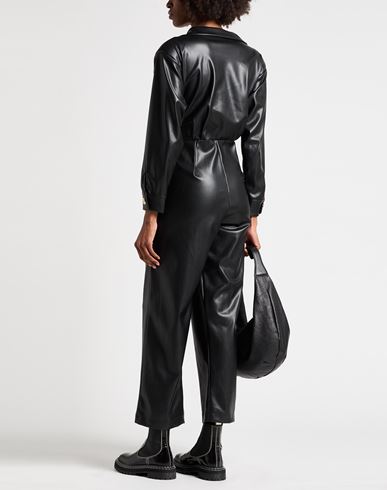 Woman Jumpsuit Black Size L Polyester, Polyurethane