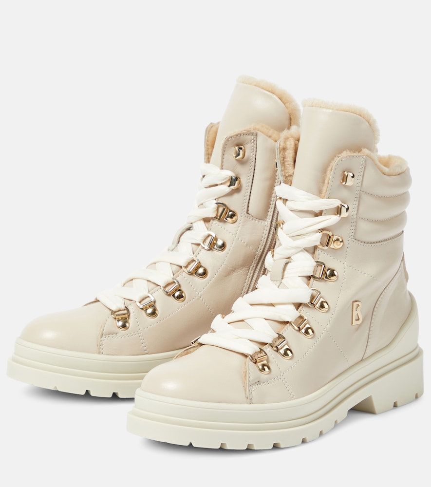Shearling-lined leather boots