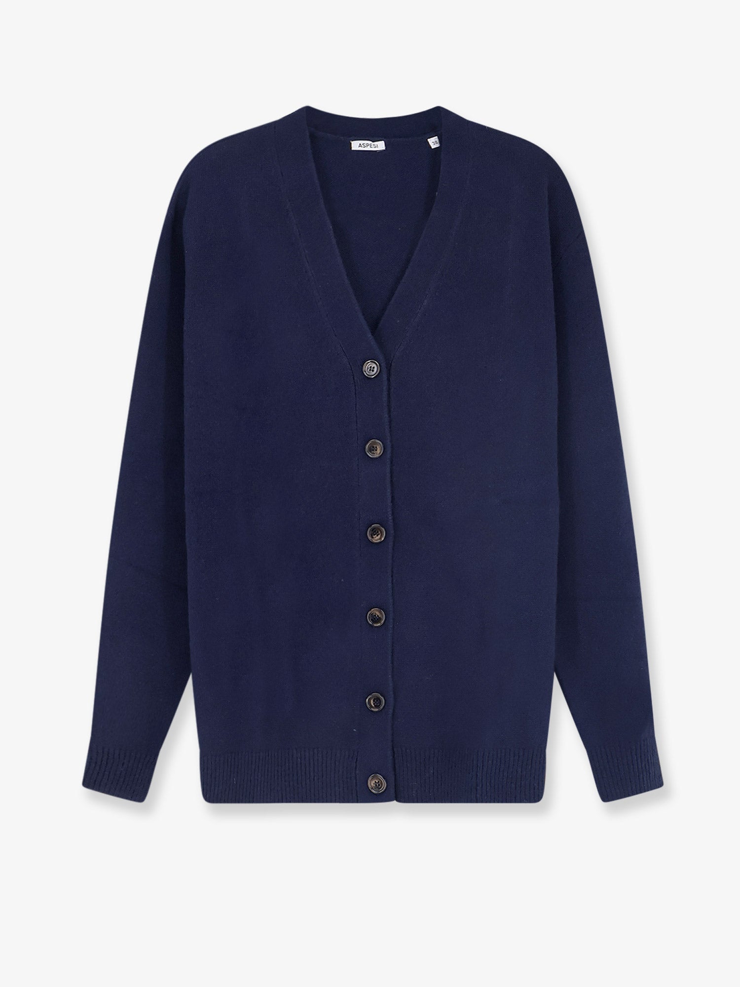 Wool-Cashmere V-Neck Cardigan — Blue