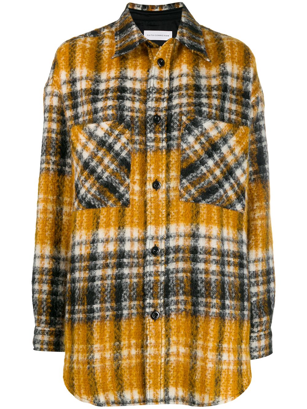 Check oversized shirt - Black
