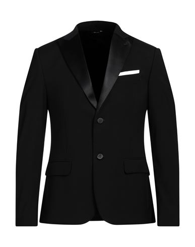 Man Blazer Black Size 38 Polyester, Viscose, Elastane