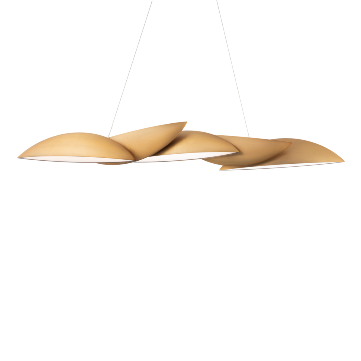 Aged Brass LED Chandelier from the Sydney Collection