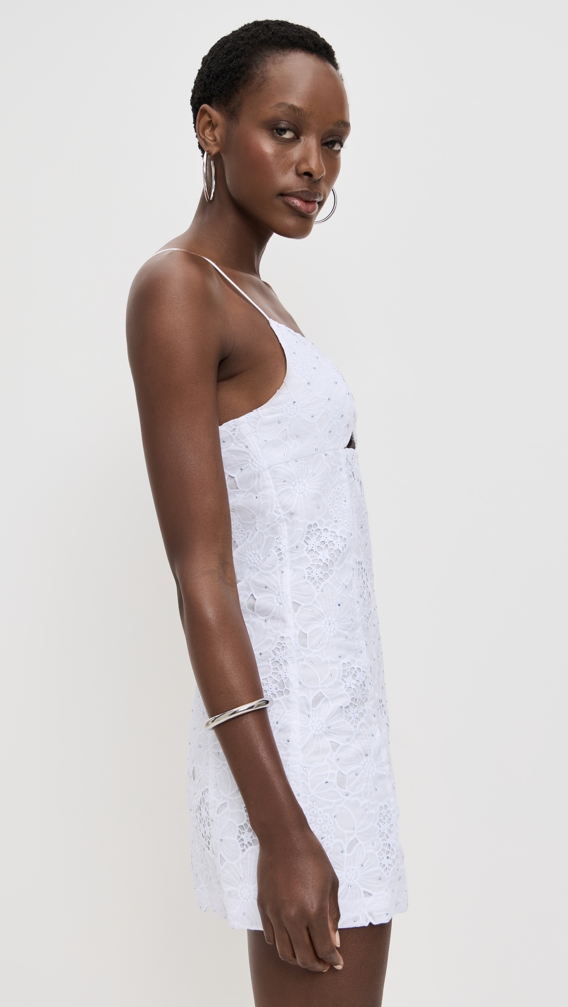 Cruz Mini Dress White Flower