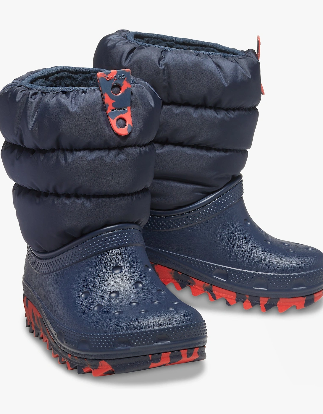Crocs 207684-410 CLASSIC NEO PUFF Kids Boots Navy - Size: UK 1 older kids