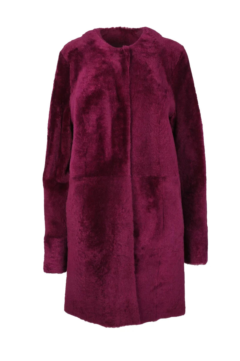 Leather Coat - Red
