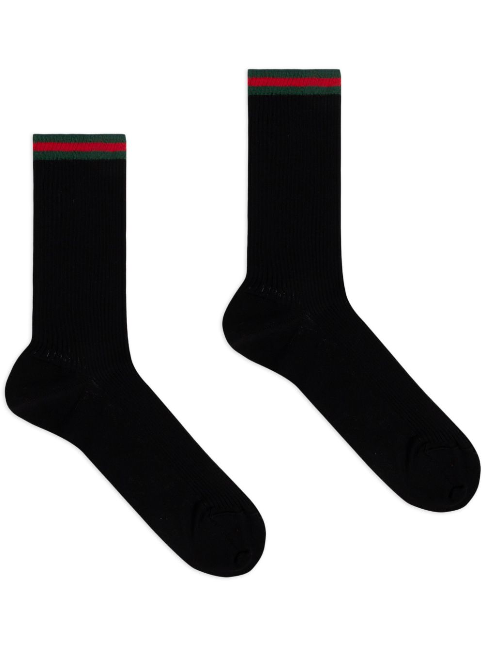 Web-striped cotton-blend socks - Black