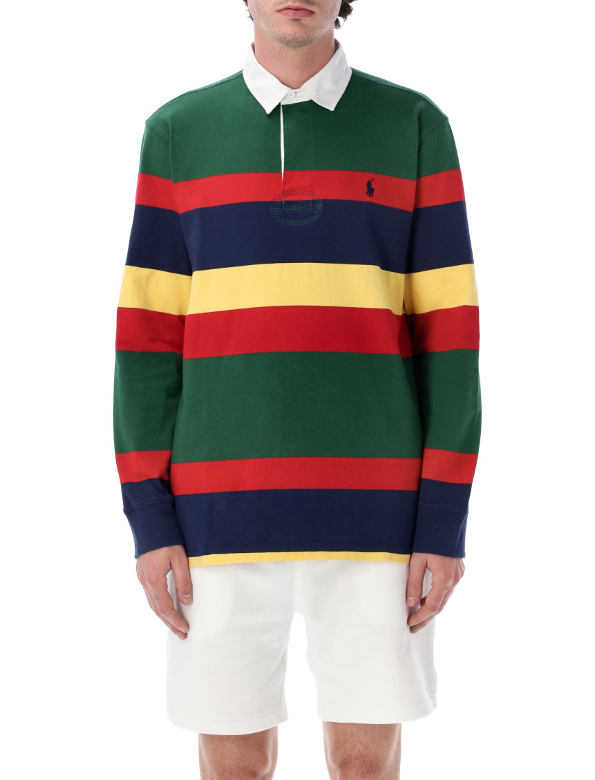 Multicolor Striped Rugby Cotton Tshirt - Men