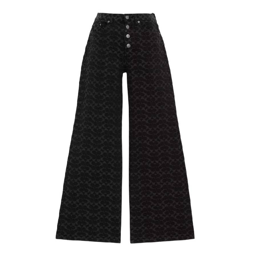 Signature Wide-Leg Denim Jeans