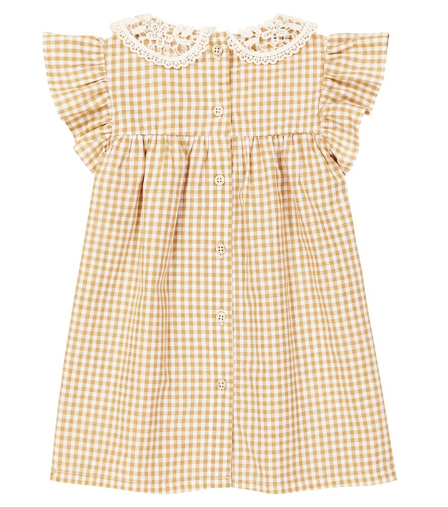 C'era Una Volta Baby Franca checked cotton dress