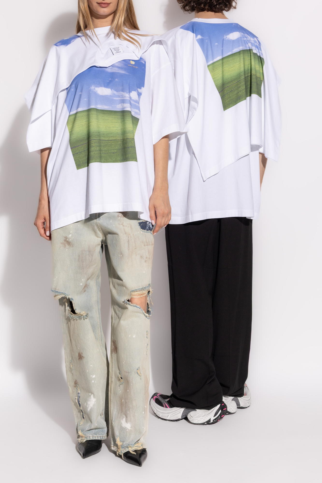 T-shirt With Print, Unisex, White