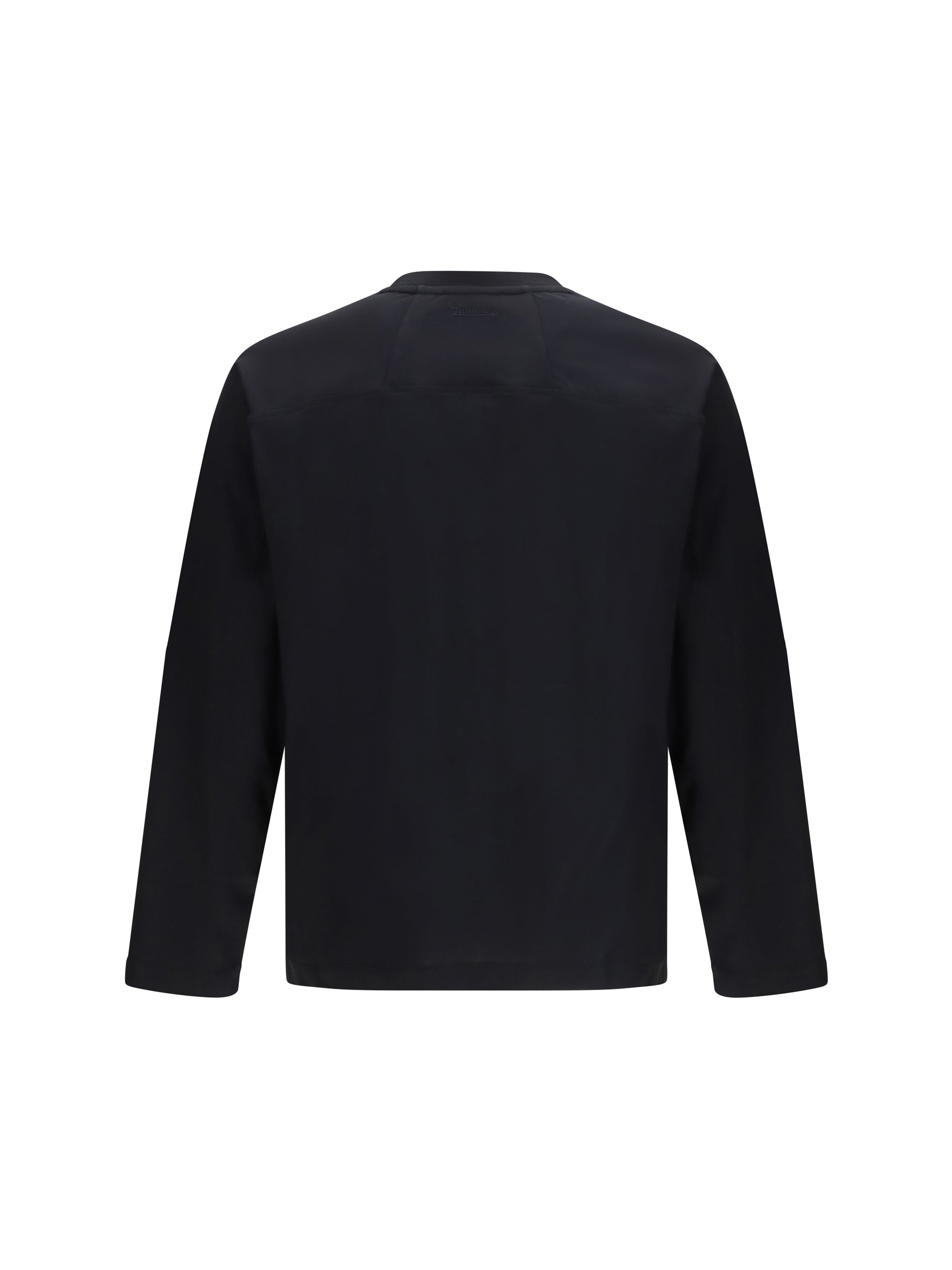Long-Sleeved Cotton T-Shirt — Black