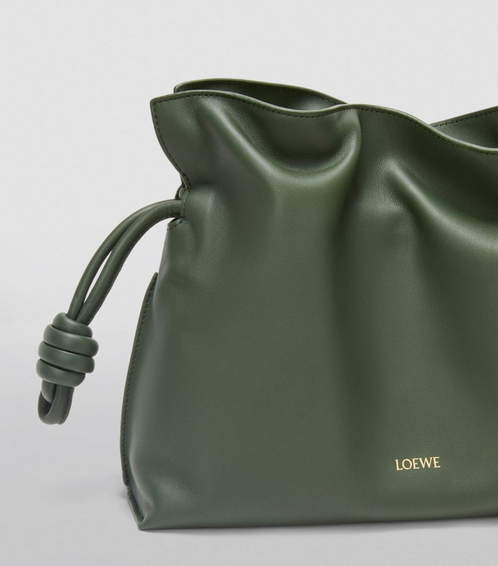 Medium Leather Flamenco Clutch Bag