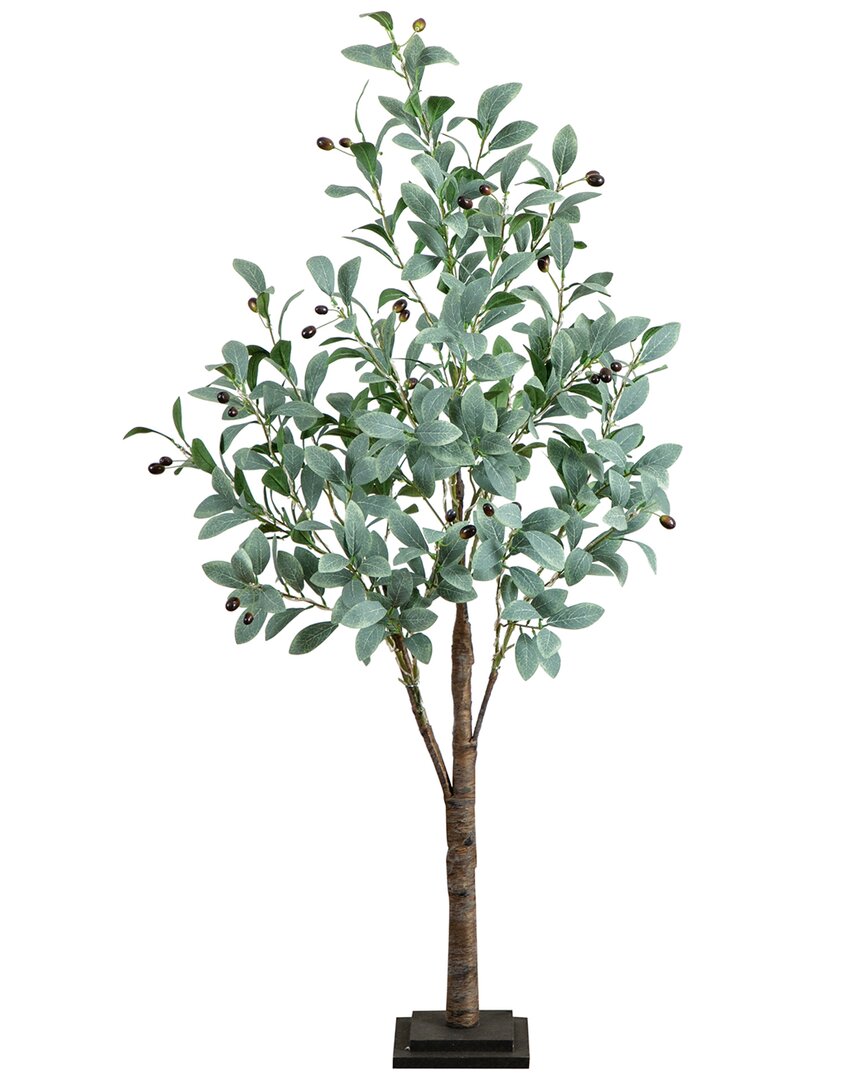 4ft Lighted Artificial Fruiting Olive Tree with 150 Warm White  LED Lights